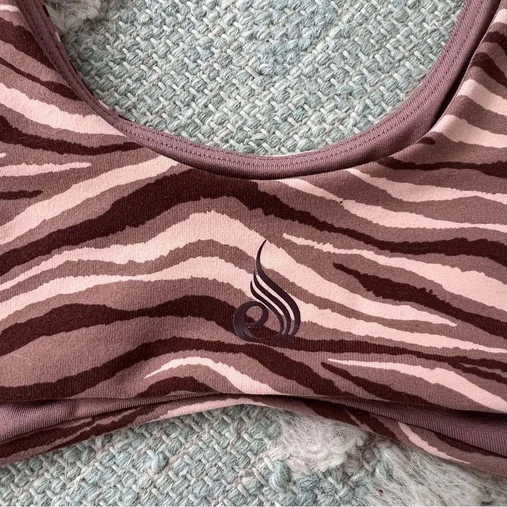 Ryderwear Mocha Zebra Unstoppable Lounge Bra - Picture 4 of 5